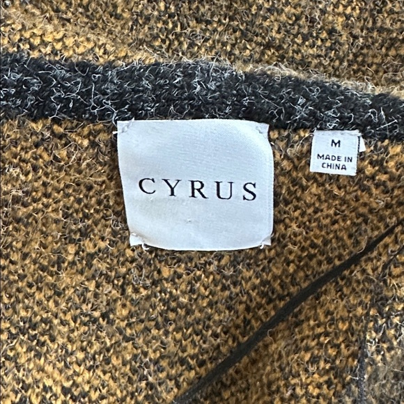 Cyrus Plaid Hooded Sweater Coat In Golden Spice in burnt orange and black - Picture 5 of 9